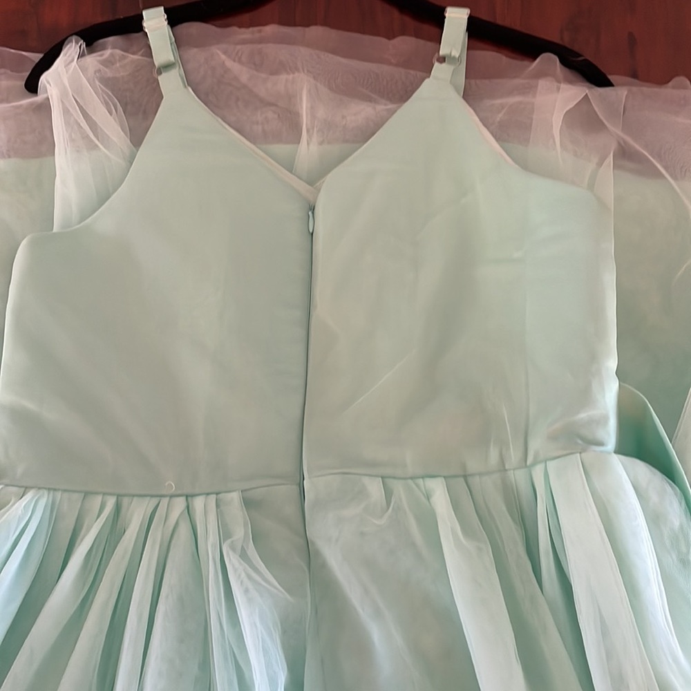 Girls' Formal Mint Tulle Dress - Picture 4 of 6
